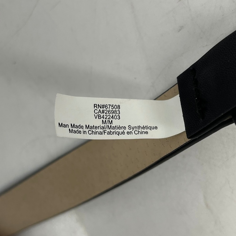 Vince Camuto Womens Black Skinny Belt Silver Buckle VB422403 Size Medium NWT - Picture 8 of 8